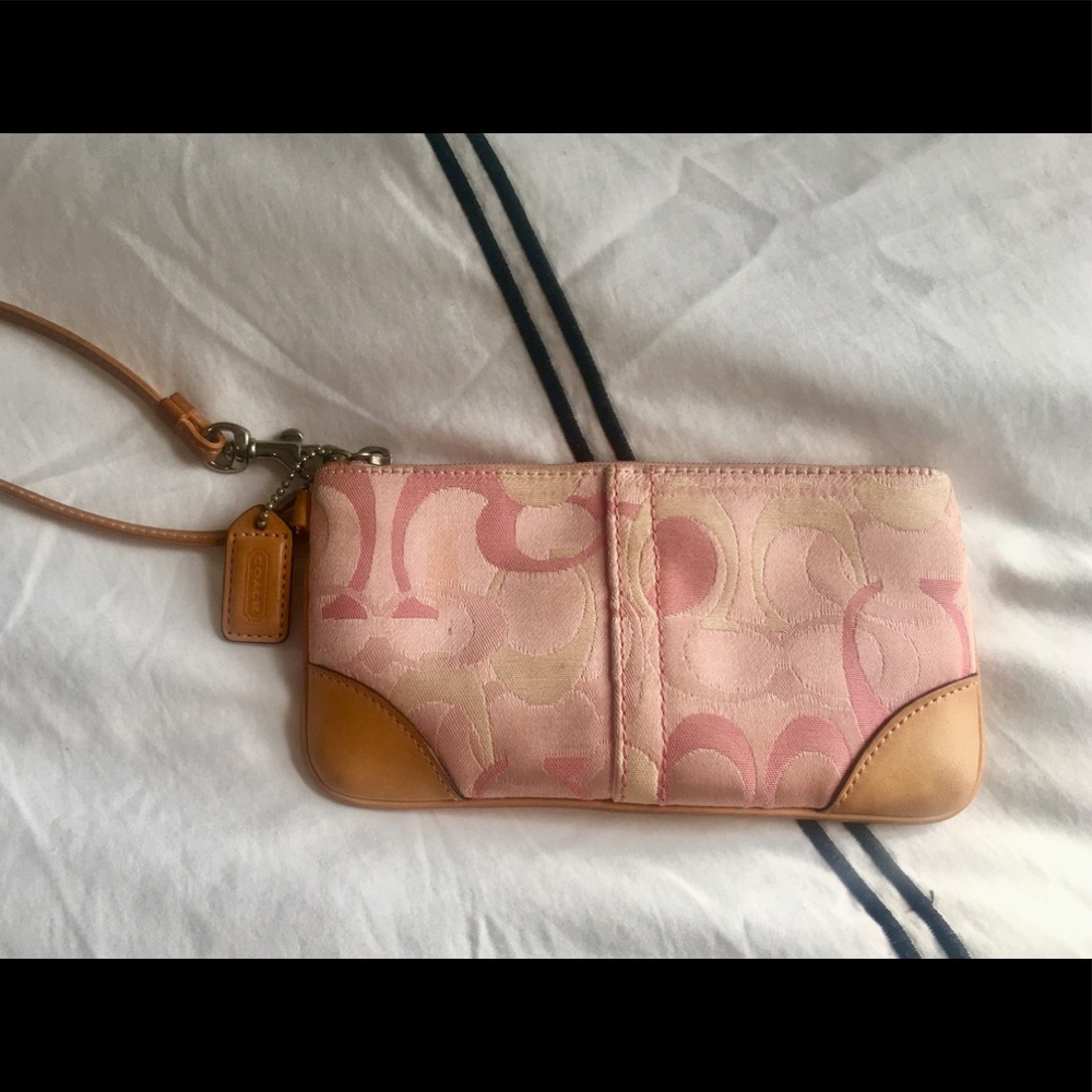 Pink Coach Wristlet